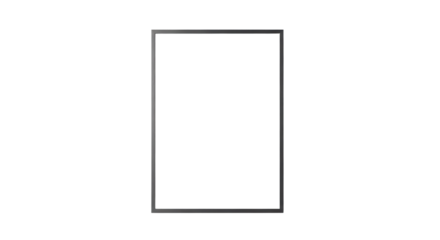 Empty square frame isolated on Transparent Background