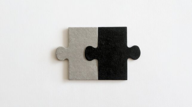 plurality. Mismatched puzzle piece forced into wrong geometric position, symbolic conflict with clean lines and negative space. wellbeing guides.