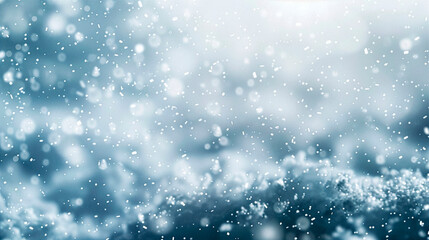 Fototapeta premium pure white snowy bokeh background, soft floating snow particles