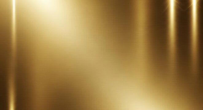Golden Metal Brushed Texture Background - Shiny gold brushed steel texture background. It symbolizes wealth, luxury, success, elegance, sophistication and exclusivity