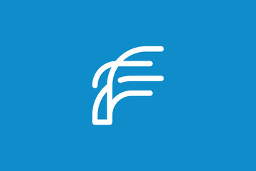 Fototapeta premium Letter F Stream Logo 