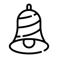 christmas bell line icon