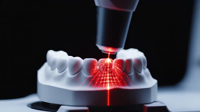 Dental scanner creates 3D model of teeth for advanced dental care and technology innovation