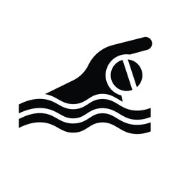 swimming solid icon illustration vector graphic.eps
