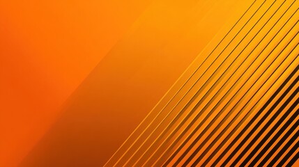 Abstract Orange gradient background with diagonal lines from right
