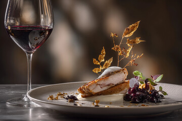 Gourmet Thanksgiving Turkey — Michelin Star Plating, Luxury Holiday Feast, Fine Dining Style