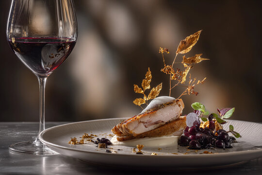 Gourmet Thanksgiving Turkey &mdash; Michelin Star Plating, Luxury Holiday Feast, Fine Dining Style