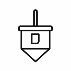 Obraz premium dreidel icon vector simple geometric