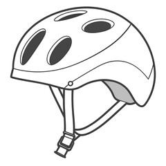 Illustration of a bicycle helmet, highlighting its safety features and modern design, isolated on perfect for promoting cycling safety awareness