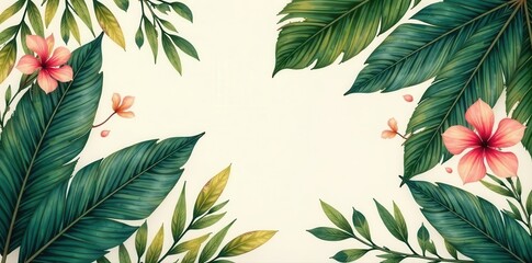 Art Deco leaf wallpaper Tropical floral line art, luxury design , botanical, seamless, exotic