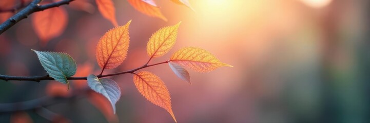 Soft light illuminates delicate leaf silhouettes against a single-hued surface , tone, backdrop, still life