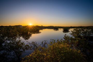 Naklejka premium Sunrise from Betty Steflik Park in Flagler Beach, Florida