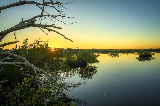 Sunrise from Betty Steflik Park in Flagler Beach, Florida - Powered by Adobe
