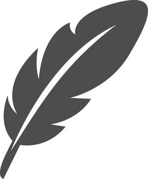 Feather Silhouette Vector Element