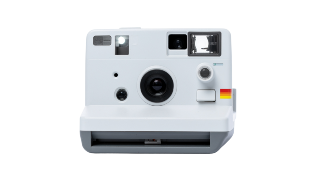 Compact digital camera isolated on white background, a technology symbol for photography and image capture