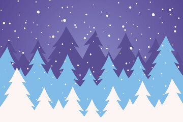 Obraz premium Dreamlike Winter Pine Forest
