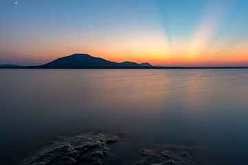 Sunset Over Lake in Lawton, Oklahoma