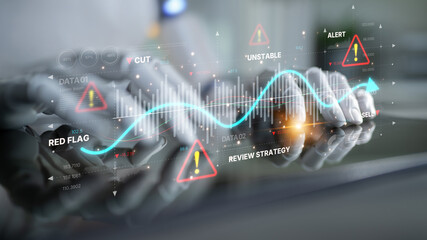 AI highlights economic risks through data-driven visuals, smart warning alerts, and real-time...