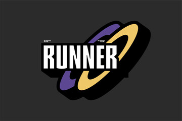 running and sporty urban fashion template for printing	