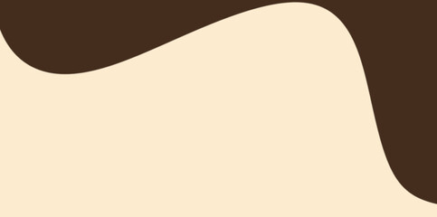 Elegant Curved Wave Edge Vector Illustration Background. Abstract vector illustration background featuring a large, elegant curved shape on the side, dividing brown and beige areas with a soft flow.