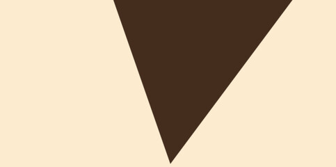 Striking Inverse Triangle Shape Vector Illustration Background. Abstract vector illustration background featuring a large, inverted triangle shape in dark brown, sharply contrasting with the light. 