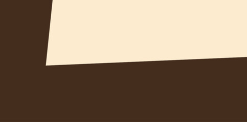 Minimalist Slanted Geometric Top Corner Vector Illustration Background. Simple vector illustration background with a beige shape diagonally slicing across the upper corner on a brown background.