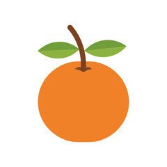 Red Apple with Leaves Vector Illustration – Fresh Fruit Icon