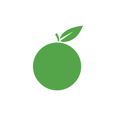 Red Apple with Leaves Vector Illustration – Fresh Fruit Icon