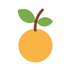 Red Apple with Leaves Vector Illustration – Fresh Fruit Icon