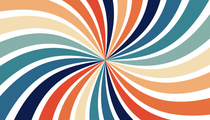Retro sunburst vintage background. Vector spiral illustration.