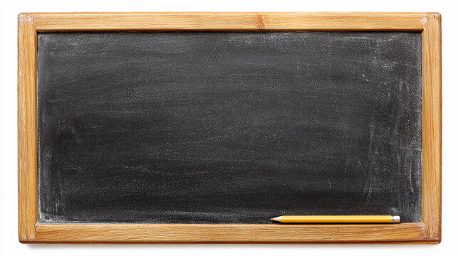 Blank chalkboard ready for lessons in a classroom