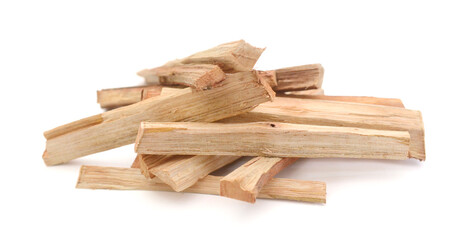 Fatwood Fatwood bind with bamboo strips on white background