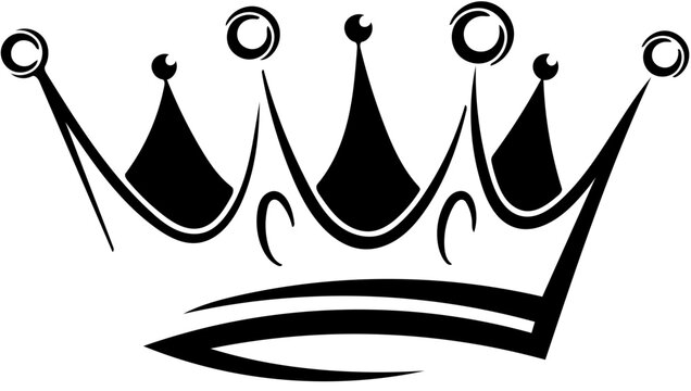 Elegant monochrome vector illustration of a regal crown, symbolizing power, leadership, success, and exclusive prestige, perfect for branding and luxurious design concepts
