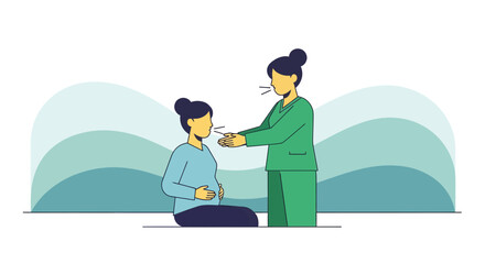 Prenatal Breathing Exercise Demonstration Between Experienced Midwife and Future Mother