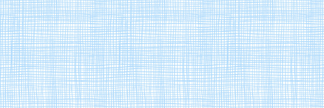 Fabric denim cross hatch seamless texture pattern. Blue hand drawn crayon stripes, abstract denim texture background. Rough pastel textile seamless background, weaving illustration.