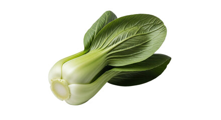 Fresh bok choy, a nutritious and versatile vegetable, presented in a clean and simple composition, isolated on transparent background