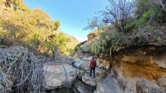 Hiking Down Canyons and Tunnels in Lobo Canyon in Channel Islands National Park
