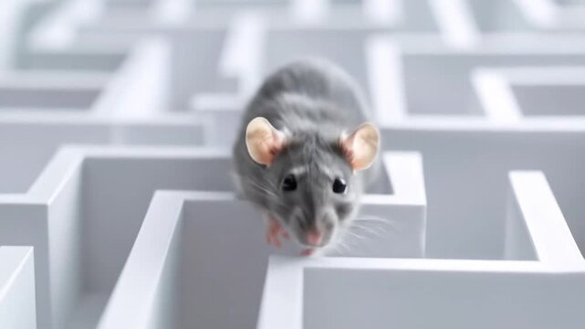 Mouse in a White Maze.