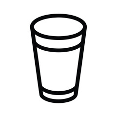 Shot Glass Outlined Icon Vector Illustration