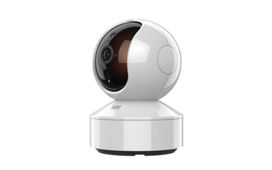 Security camera isolated on white isolated on transparent background