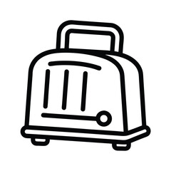 Toaster Outlined In Bold Vector Illustration