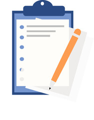 Clipboard with Checklist and Pencil. Task Management, To-Do List, Planning, and Organization Concept Illustration