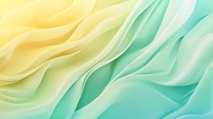 Obraz premium 78.A colorful abstract background featuring twisting liquid lines in shades of green and yellow, flowing in a fluid, wave-like motion. The 3D effect adds depth, making the motion appear more