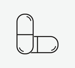 Capsule Icon &ndash; Medical Pill Symbol illustration