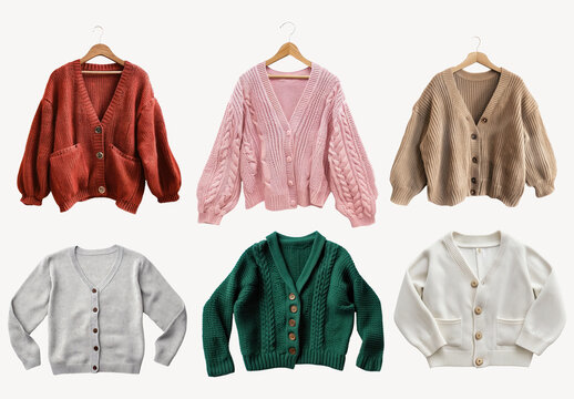 Cozy Knit Cardigans Element Set