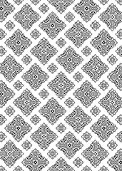 Floral rhombuses form a seamless pattern. Each individual floral rhombus consists of small floral elements, creating a surface that is both elegant and repetitive.