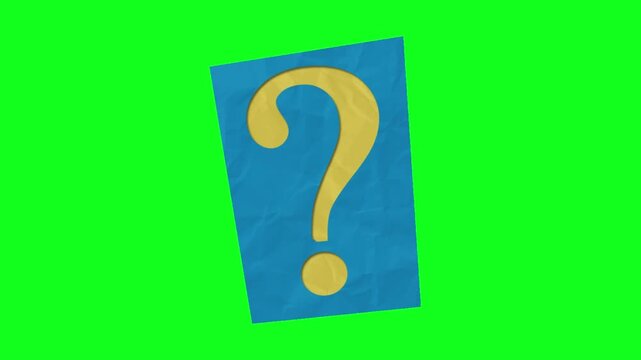 Animation of comic version question mark