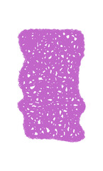 Purple chalk rectangle frame with sketch and squiggle border in abstract grunge and organic style. This graphic background is ideal as a creative quote element modern text border.