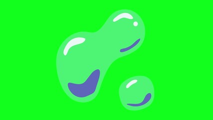 Bubble animation on green screen