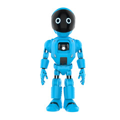 cute and small artificial intelligence personal assistant robot open hand
